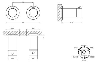 Встраиваемый смеситель для душа Gessi 316 54236.239 с термостатом брашированная сталь